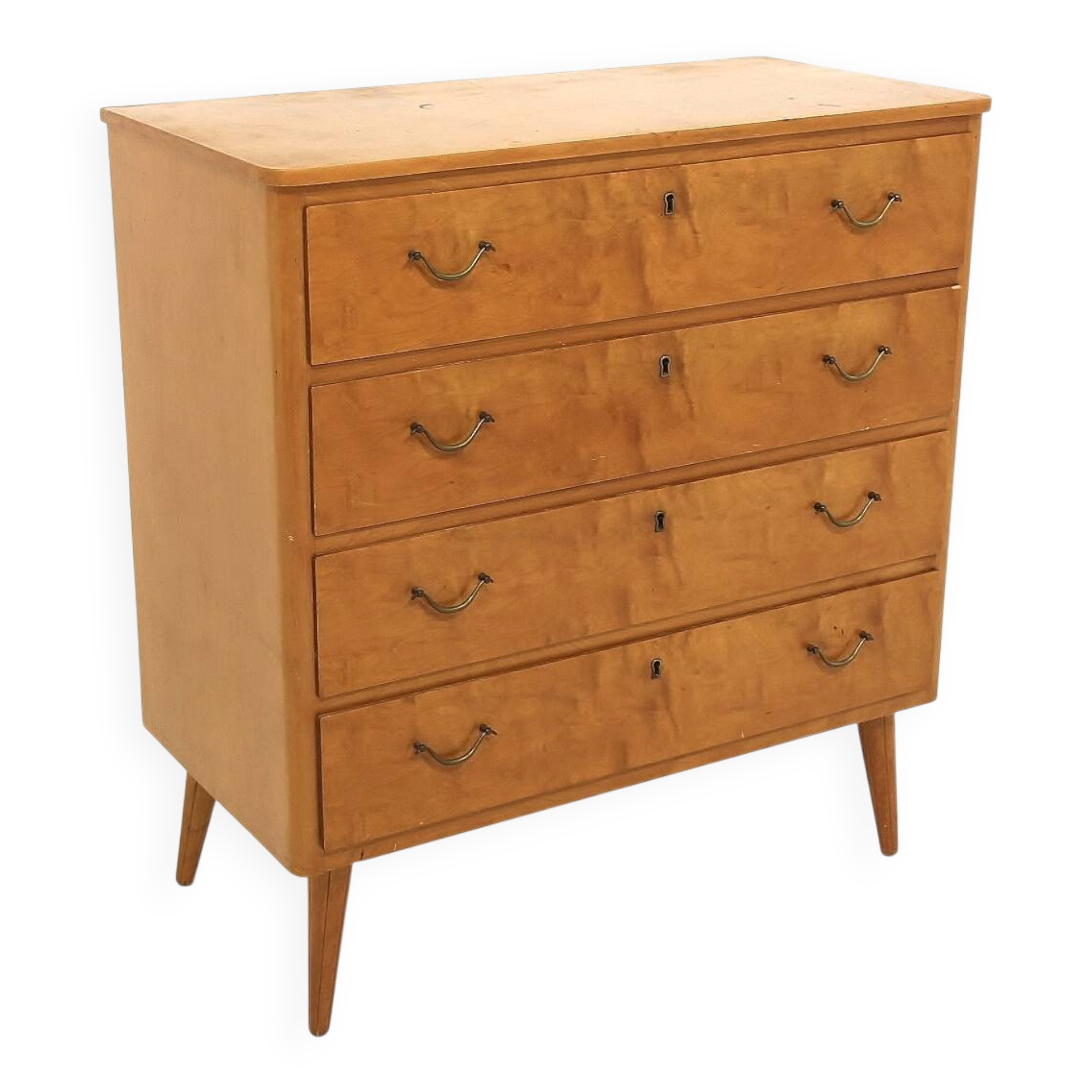 Scandinavian birch commode, Swedish modern, Sweden, 1940.