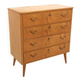 Scandinavian birch commode, Swedish modern, Sweden, 1940.