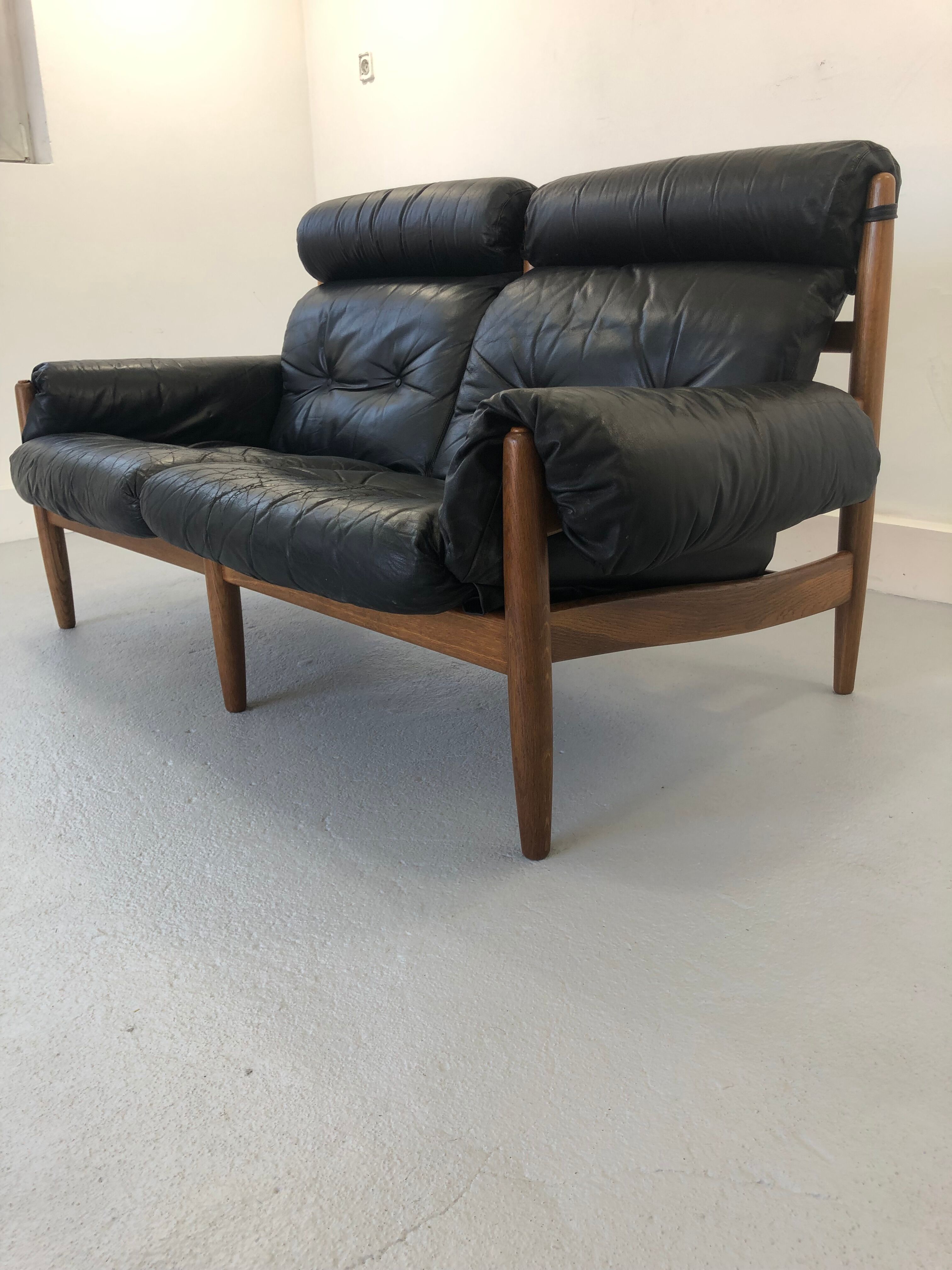 Sofa and Pouffe by E. Merthen, Ire Møbler, Sweden, 1960s