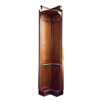 Dark wood corner wardrobe