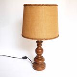 Turned wooden lamp base