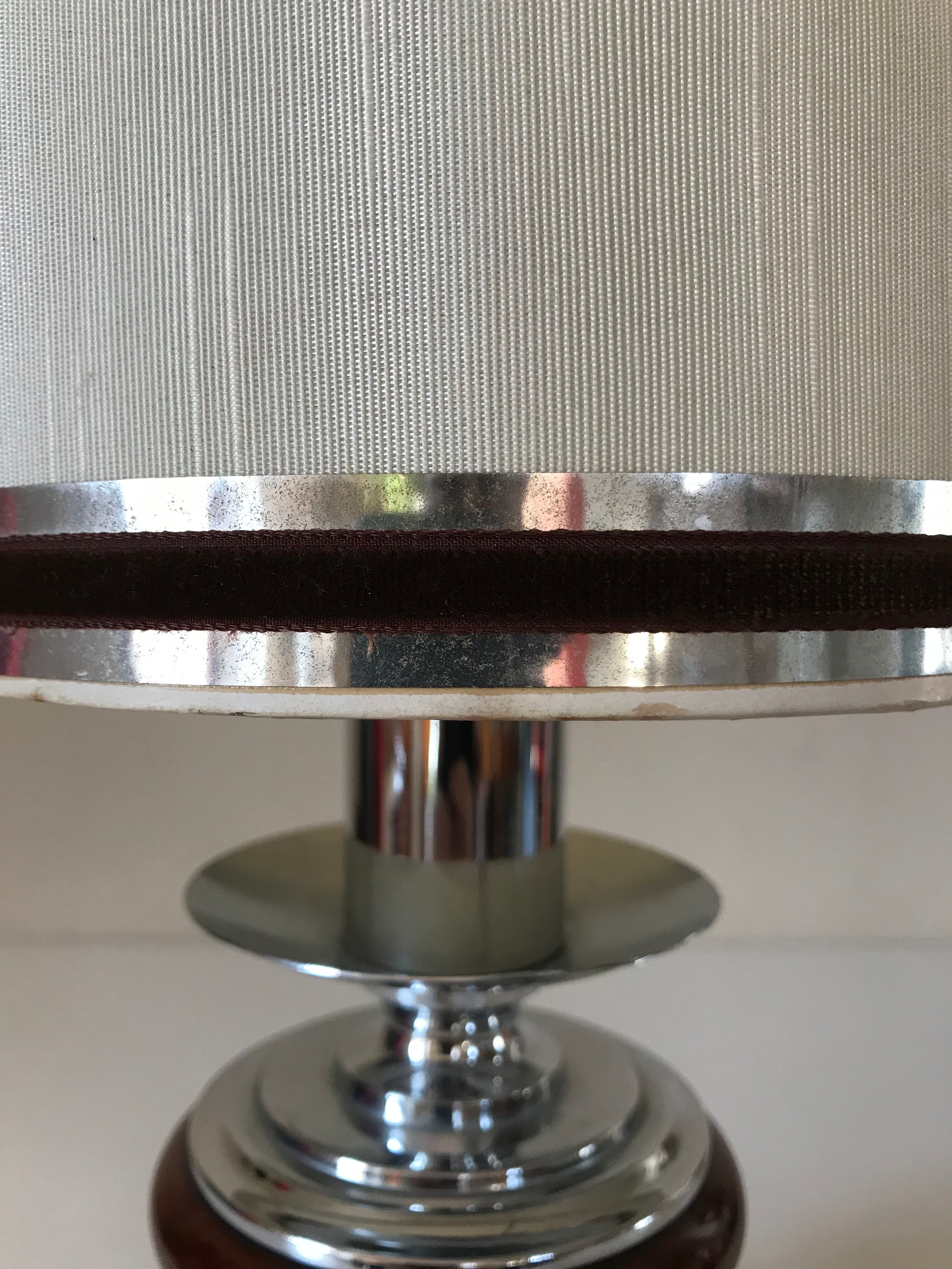 Vintage brown ceramic lamp 70