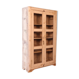 Old Burmese teak showcase white-ecru patina