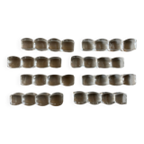 Set de 8 porte couteaux coussins modernistes en cristal sonnant 1940