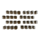 Set of 8 modernist crystal knife rests from the 1940s.