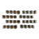 Set of 8 modernist crystal knife rests from the 1940s.