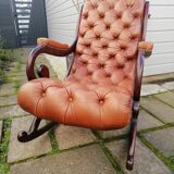 Rocking leather Chesterfield