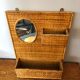 Vintage woven rattan shelf