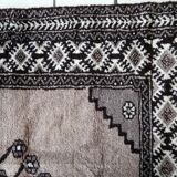 Handmade vintage Persian Gabbeh rug 111cm x 214cm, 1970s