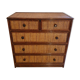 Commode en rotin 5 tiroirs