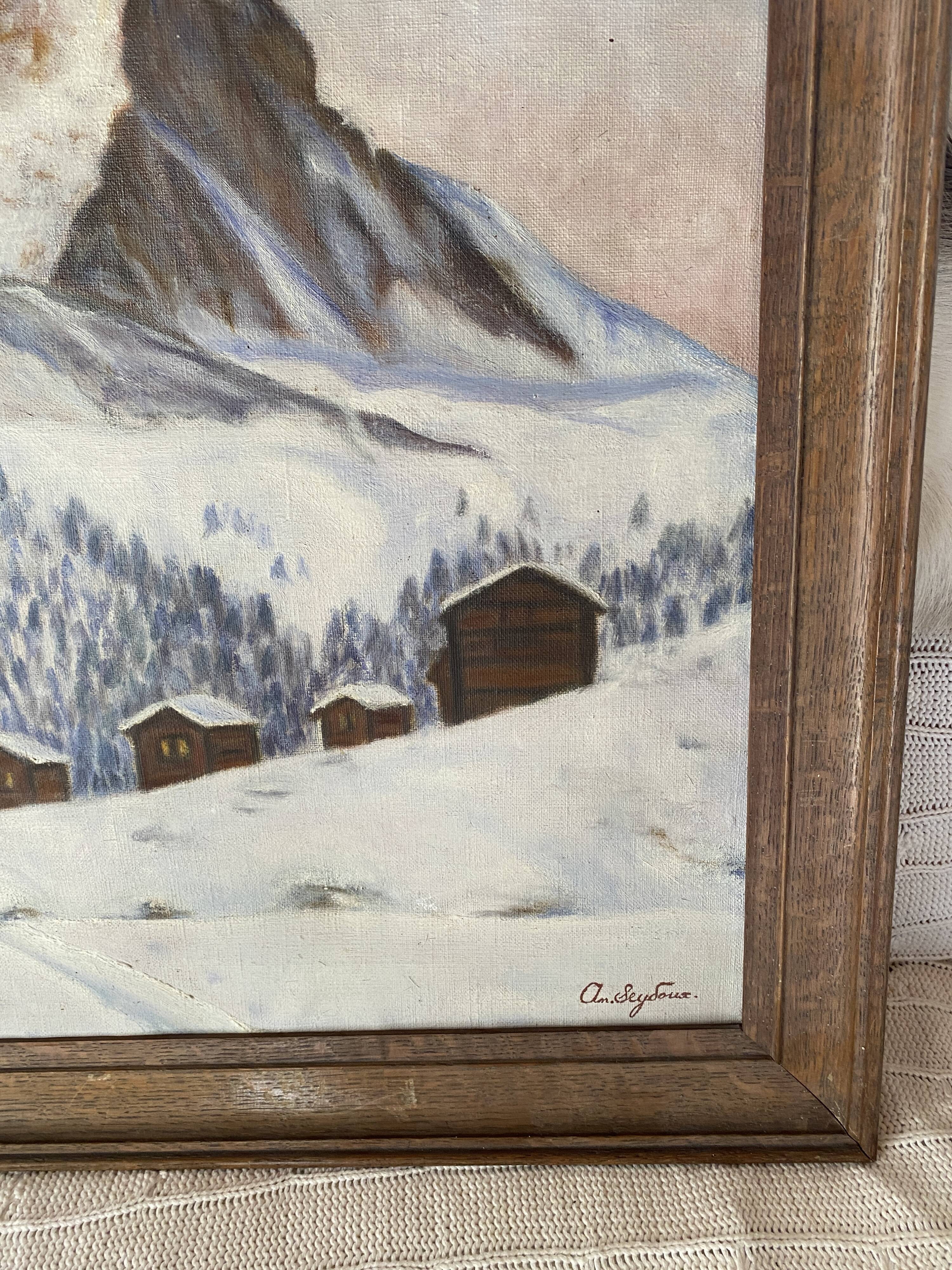 Oil on canvas "Matterhorn"