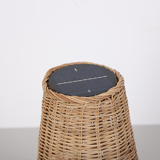 Rattan solar desk lamp