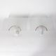 Pair of vintage 80s wall lamps in decorated glass Italian design