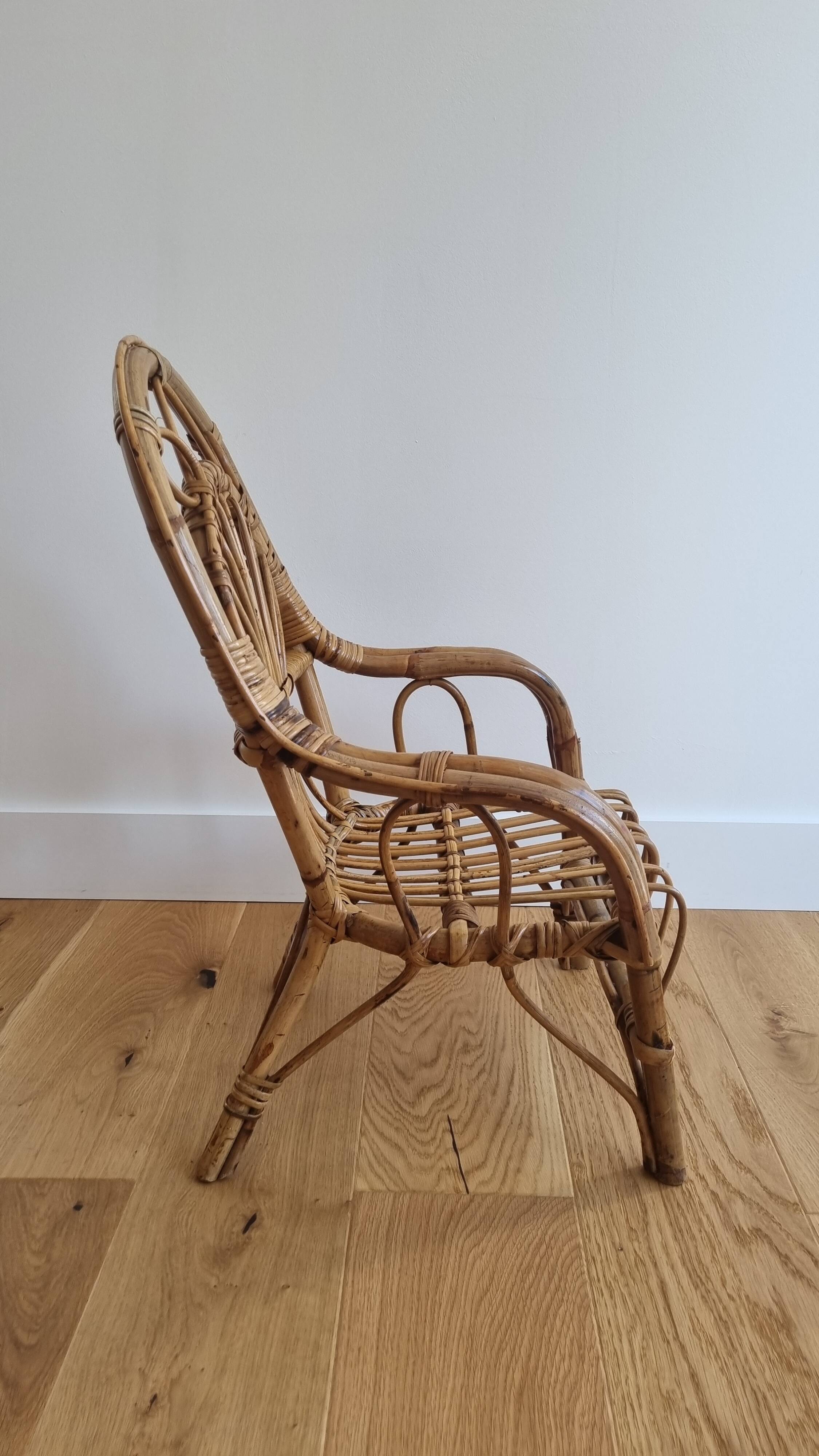 Fauteuil rotin enfant