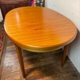 Teak dining table Zebrano MCM
