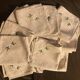 Embroidered linen and cotton napkins