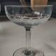 Lot of 4 Art Deco champagne coupes / Verreries de Doyen. Half crystal.