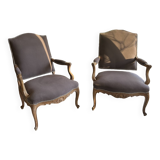 Paire de fauteuils style Louis XV