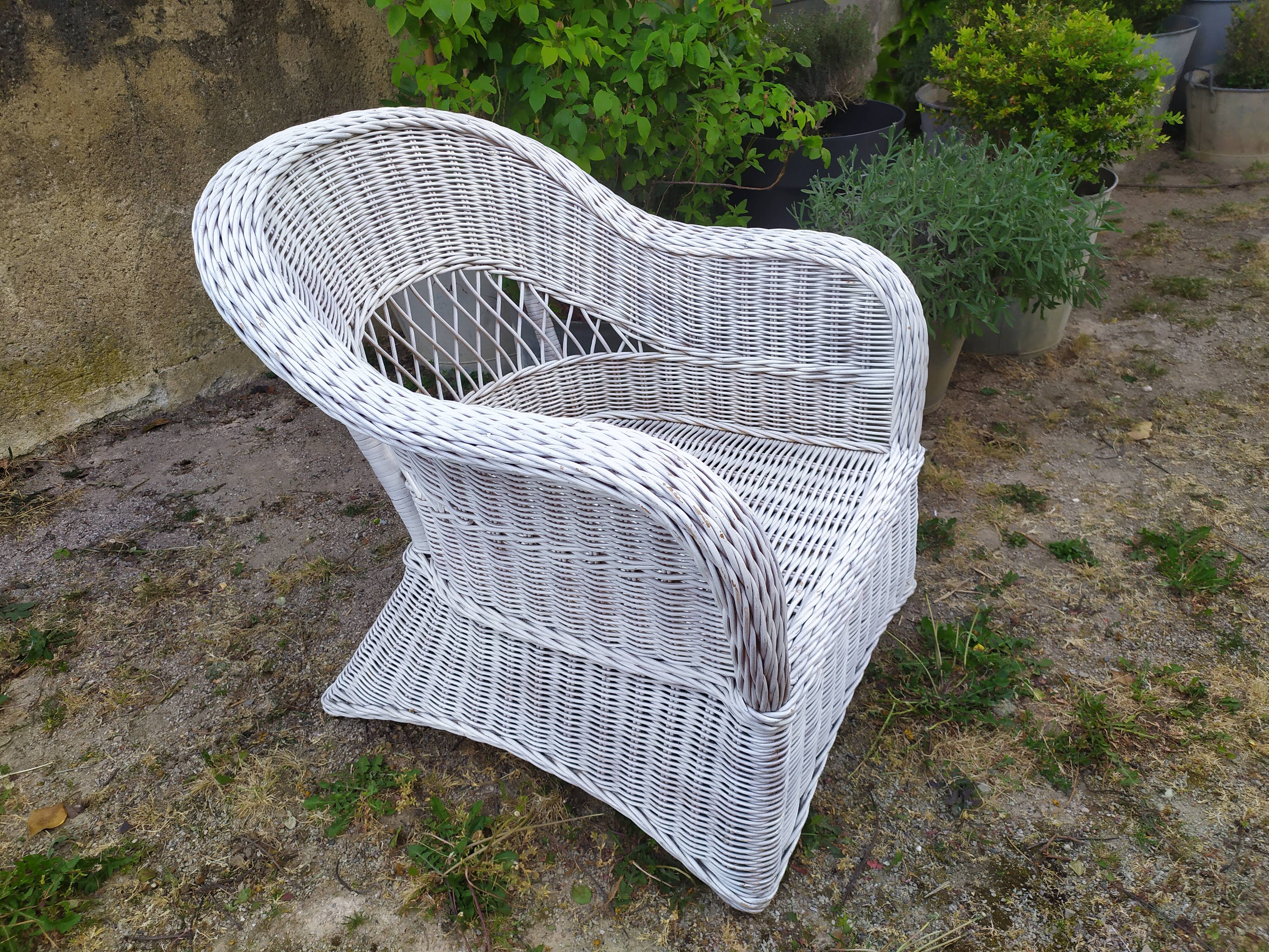 Rattan armchair