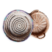 2 petits paniers/plateaux en osier