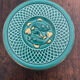 3 dessous-de-plat vintage en céramique turquoise à décor de poissons