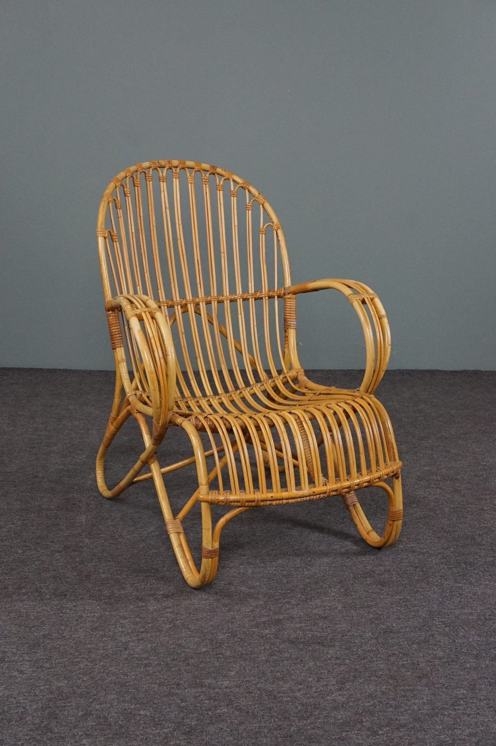 Rattan armchair Belse 8, Rohé Noordwolde, 1950