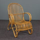 Rattan armchair Belse 8, Rohé Noordwolde, 1950