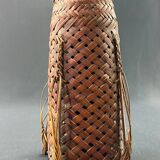 Hanakago vase in woven bamboo for Ikebana Japan late 19th century