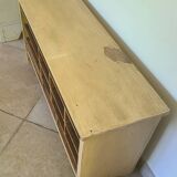 Vintage ochre bench locker shelf