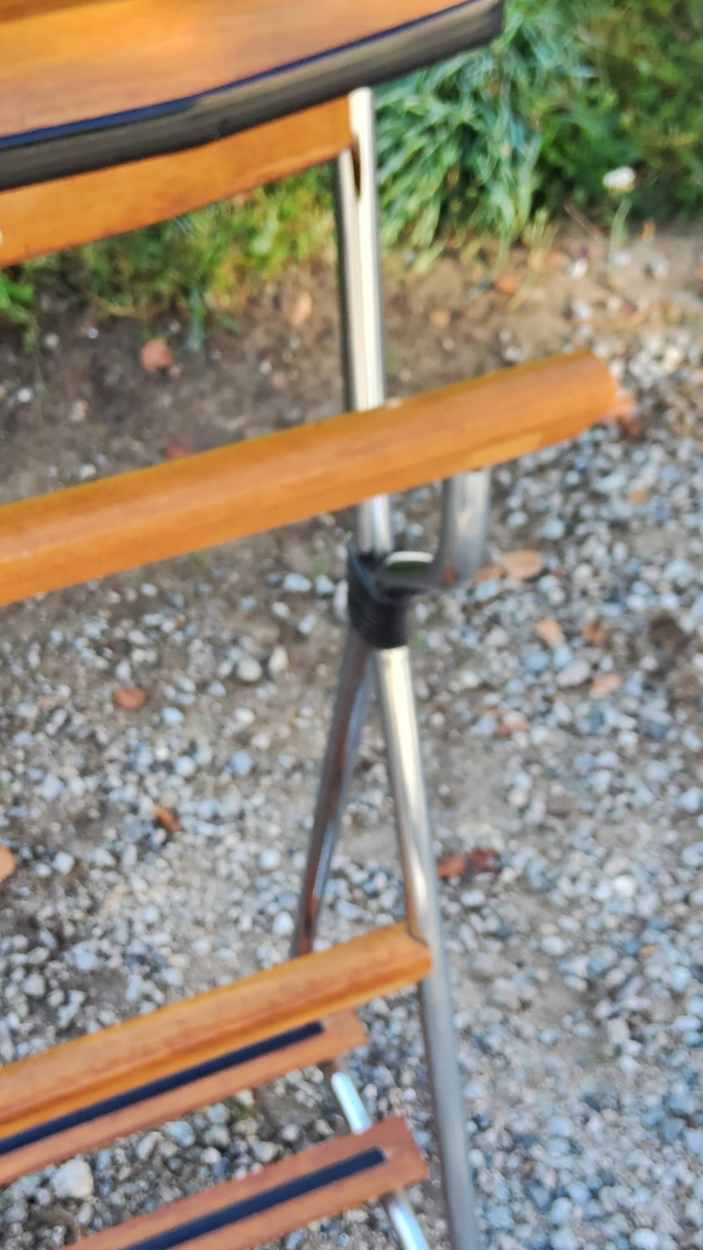 Vintage valet in wood, chrome metal and vinyl from the 60s