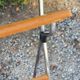 Vintage valet in wood, chrome metal and vinyl from the 60s