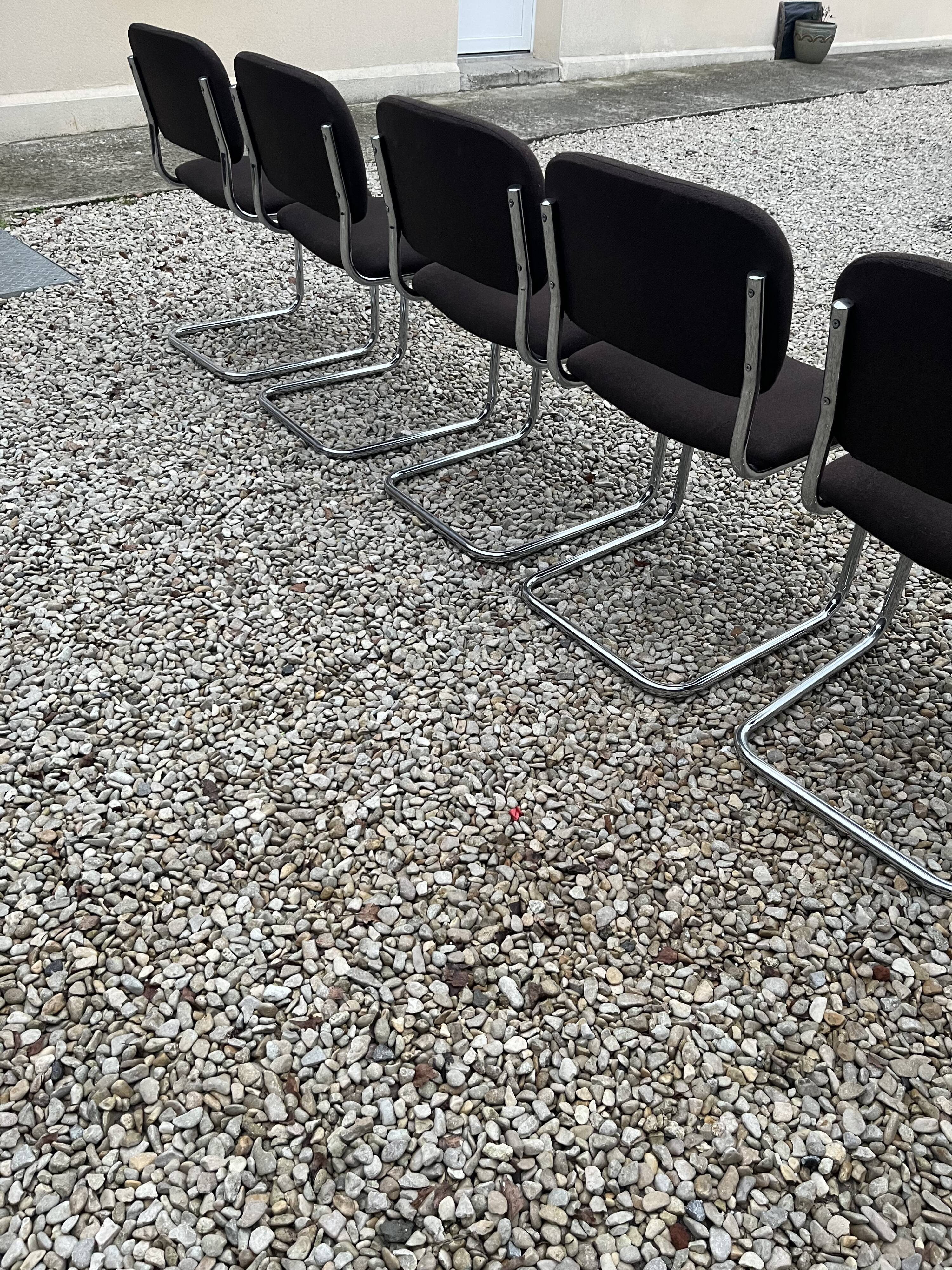Breuer design fabric cesca chairs