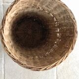 Wicker wastebasket