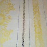 Tablecloth and 8 antique towels in linen lace hand
