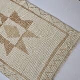White And Brown Floral Runner Carpet sku 2069