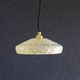 French pendant lamp in pale yellow clichy glass - delivered with new cable and brass socket
