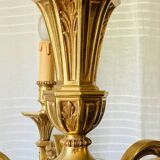 Louis XVI chandelier, 20th century, in solid gilded bronze