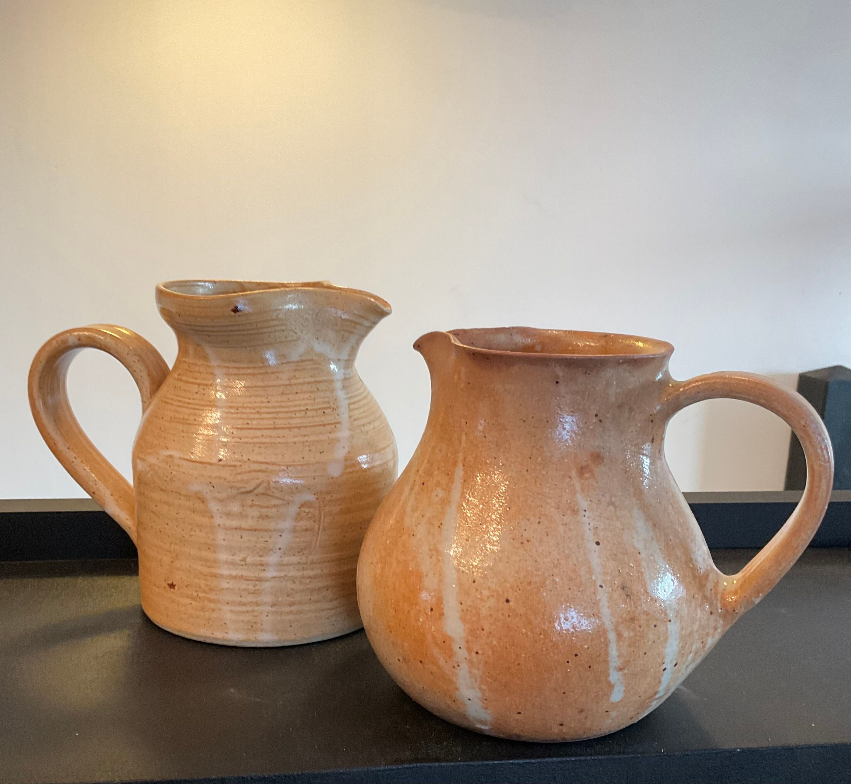 Pair of vintage stoneware jugs