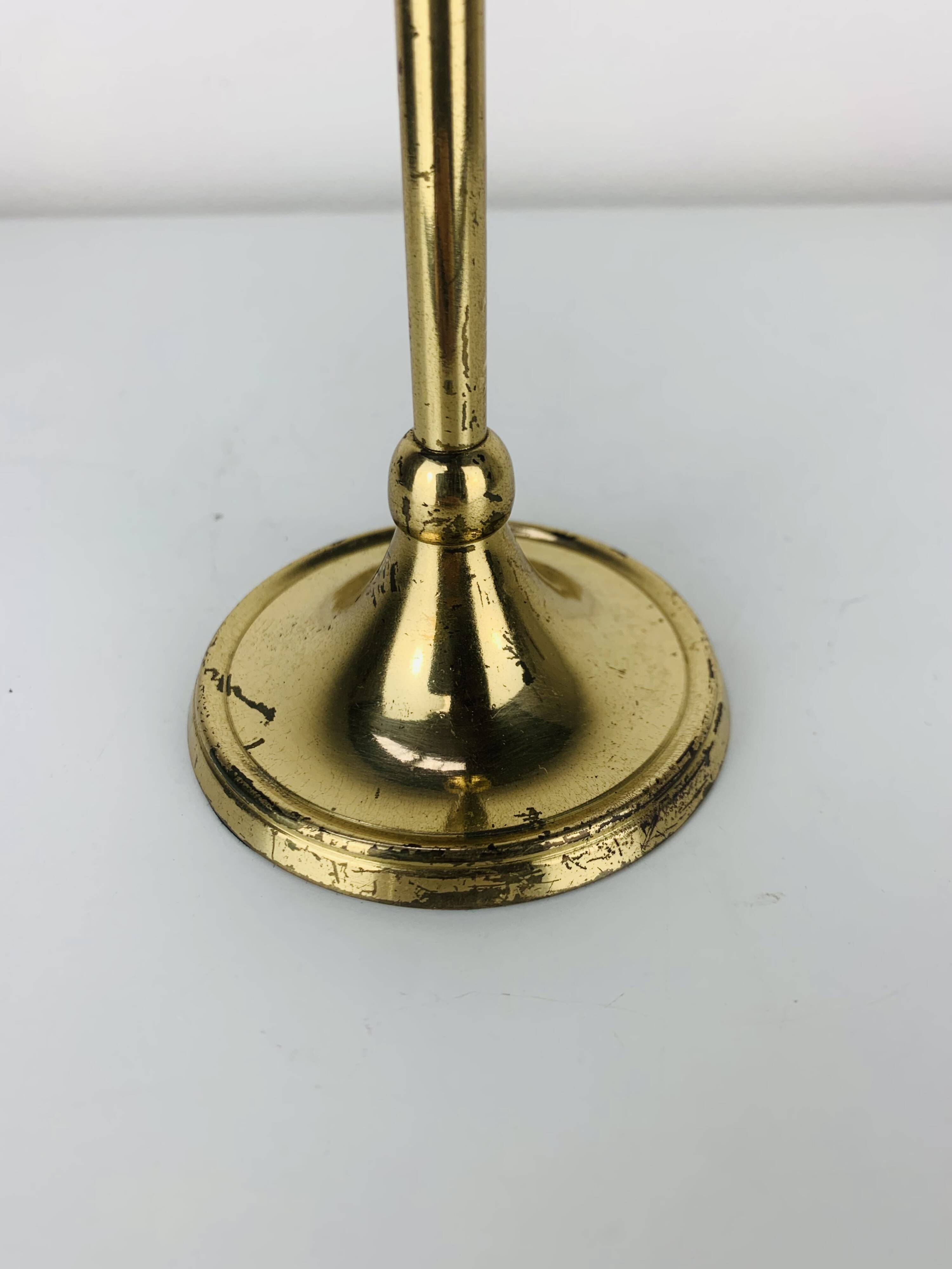Vintage gold brass candle holder