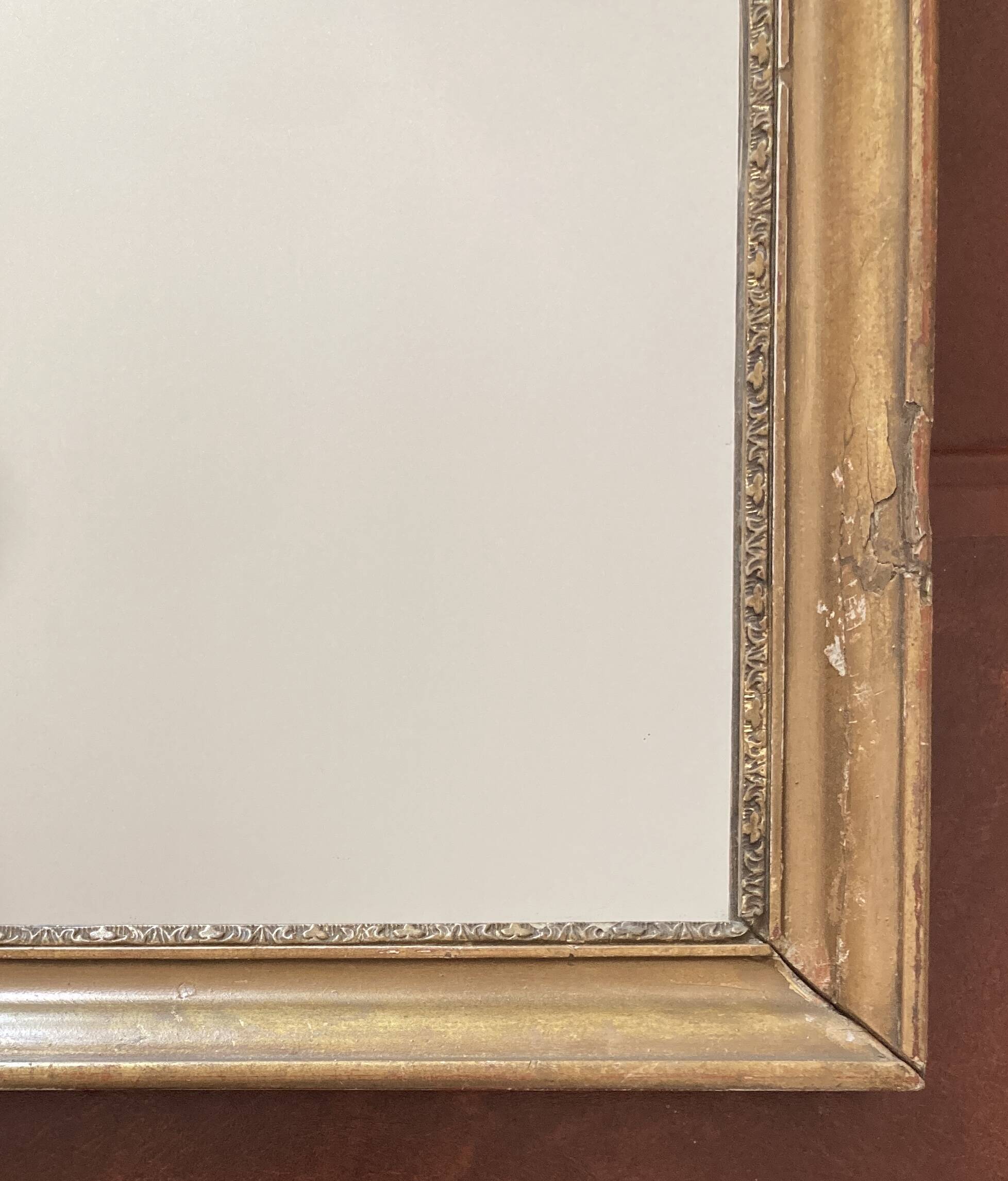 Small antique mirror - gilded wood