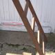 Old wooden painter's scale with 2 panels
