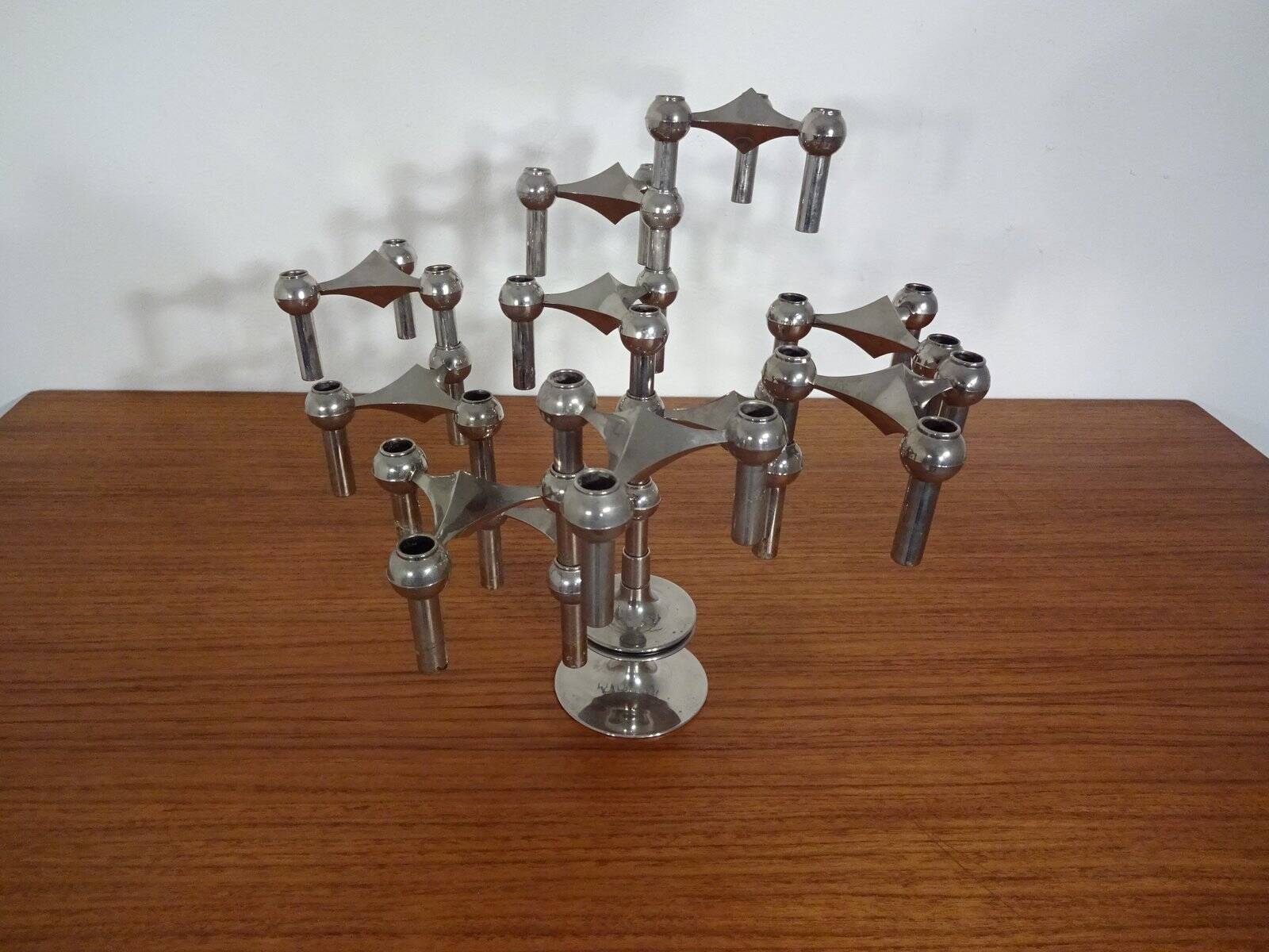Candleholders by Ceasar Stoffi & Fritz Nagel for BMF, 1960s, Set of 12