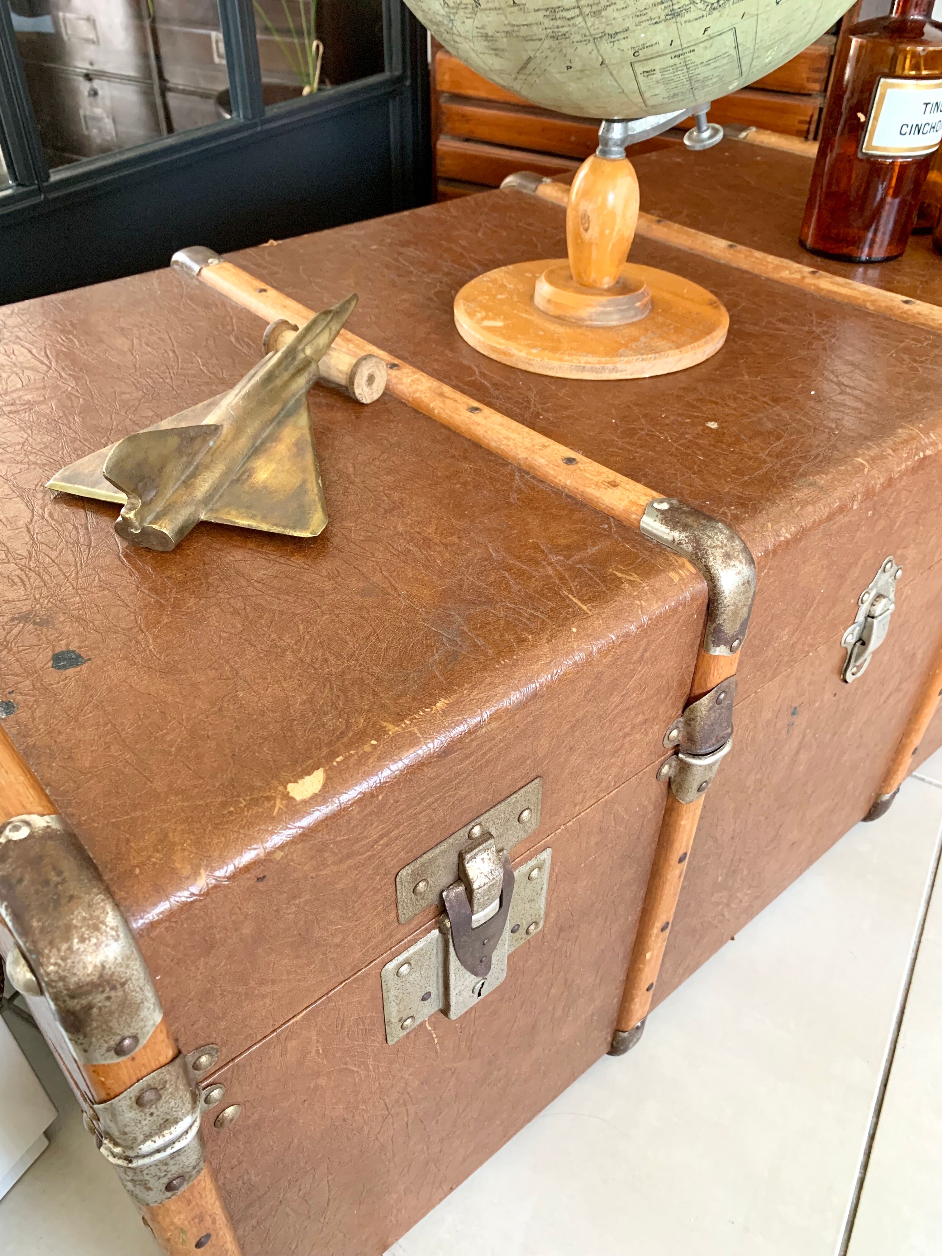Old  vintage travel trunk