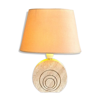Travertine table lamp by Fratelli Mannelli 70'