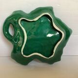Empty pocket green ceramic leaf