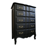 Customized vintage black chiffonier
