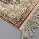 Vintage Turkish Vegan Silk Rug, 110x60 cm, Kayseri, Red, Yellow, Beige Small