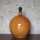 Large glazed terracotta lamp, signed globe lamp, vintage lamp, table lamp, living room lamp, interior decoration.