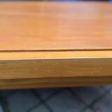 Vintage coffee table in solid elm from the 1970s.