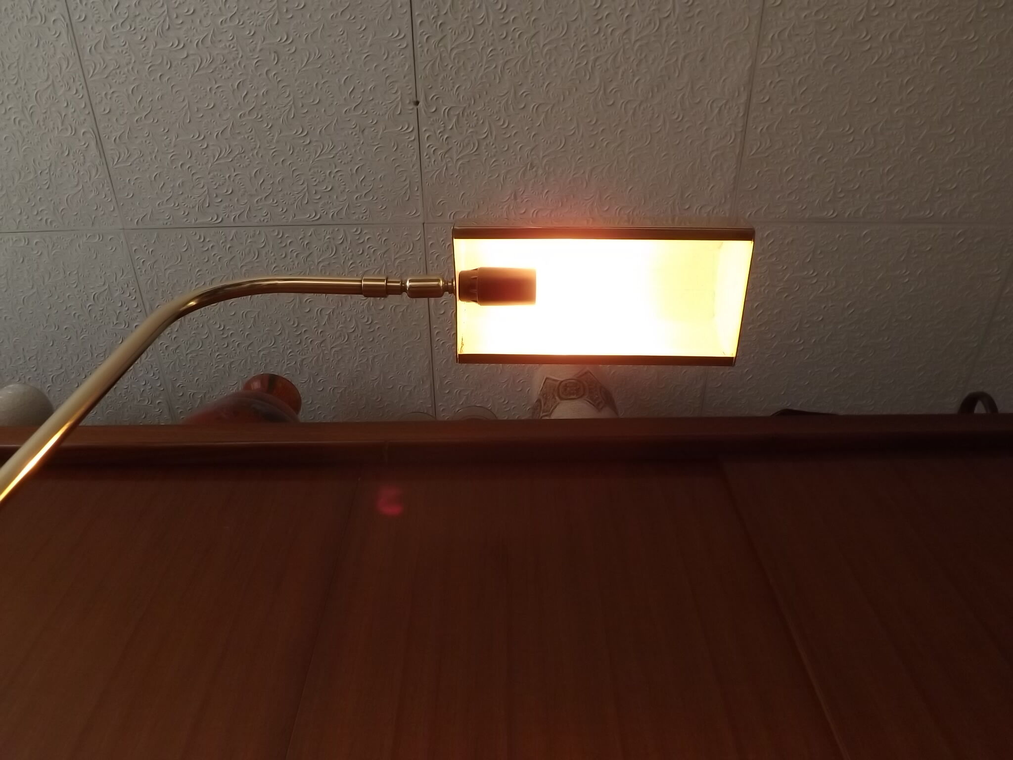 Modernist brass floor lamp deknudt 1970 vintage